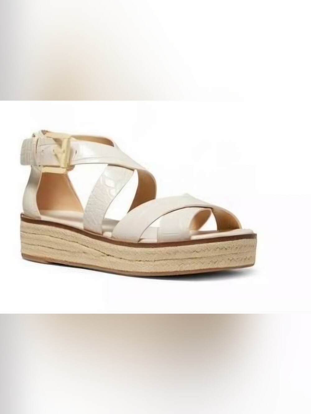 MICHAEL Michael Kors Darby Snake-Embossed Strappy Espadrille Platform Sandals
